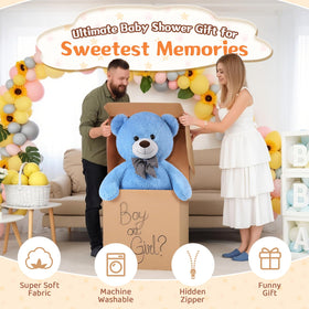 Moris-Mos teddy blue gift-ready packaging encourages celebration moments
