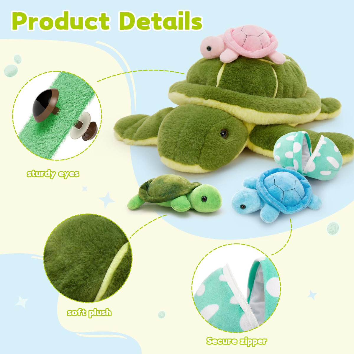 MorisMos turtle egg plush inspires imaginative sea-life play