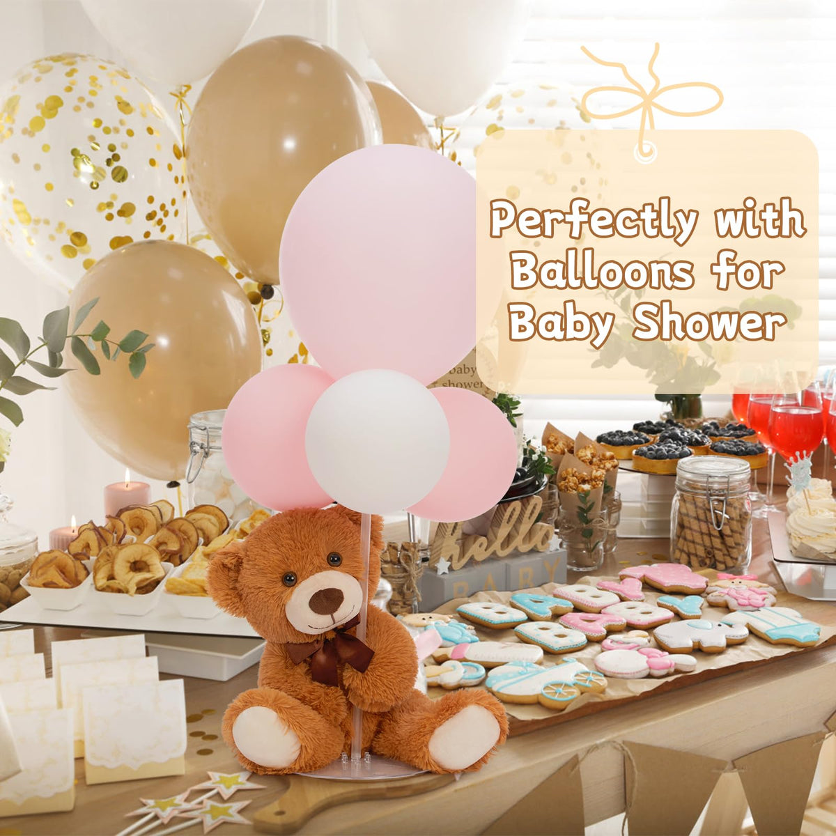 MorisMos 14inch plush brown bears highlight soft texture suitable for nursery styling