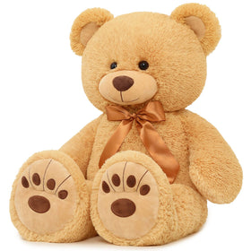 MorisMos 36in giant teddy bear face with a friendly smile for comforting hugs.