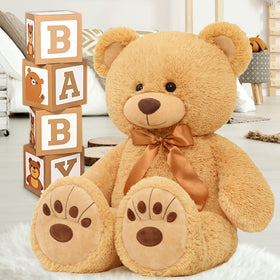 MorisMos 36in giant teddy bear sized for hugs, play, and family moments.