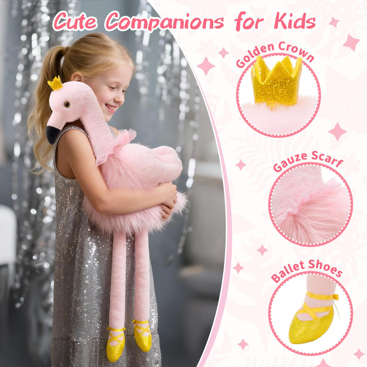 MorisMos baby flamingos inside mommy plush inspiring role play