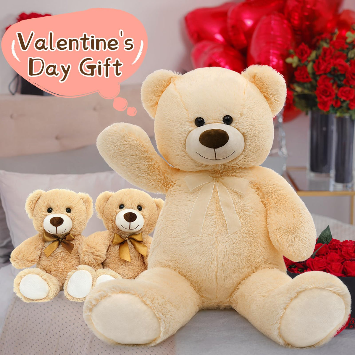 MorisMos 14-inch baby bear 1, cuddly companion for imaginative play