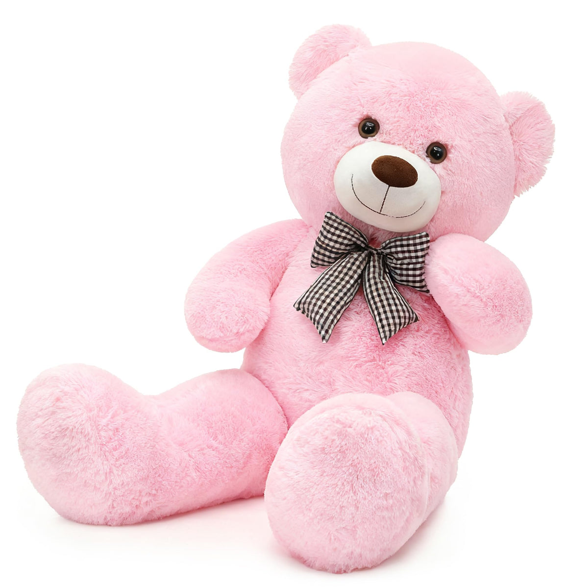 MorisMos 39-inch pink teddy bear plush for huggable comfort