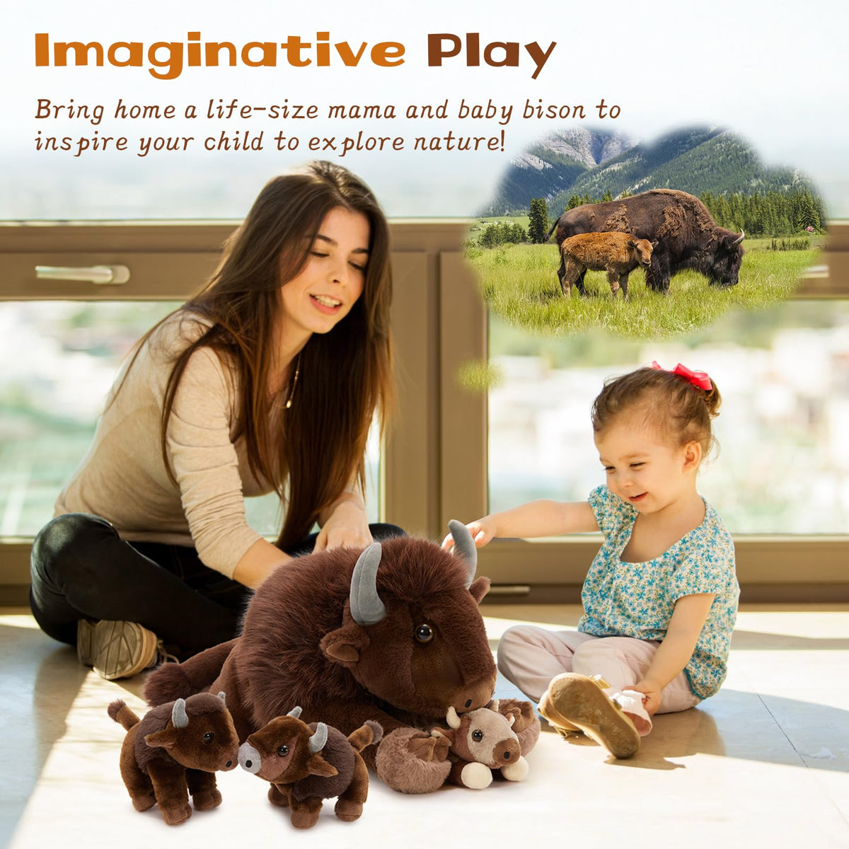 MorisMos bison calf plush 1 ready for storytelling adventures