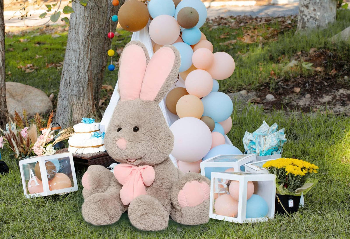 MorisMos plush bunny with soft hands and feet for safe cuddling.