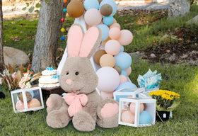 MorisMos plush bunny with soft hands and feet for safe cuddling.
