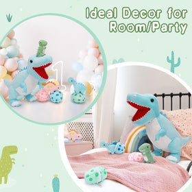 MorisMos dinosaur blue brontosaurus plush great for room decor and learning play