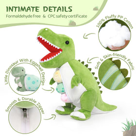 MorisMos big dinosaur stuffed animal doubles as room decor and cuddle buddy.
