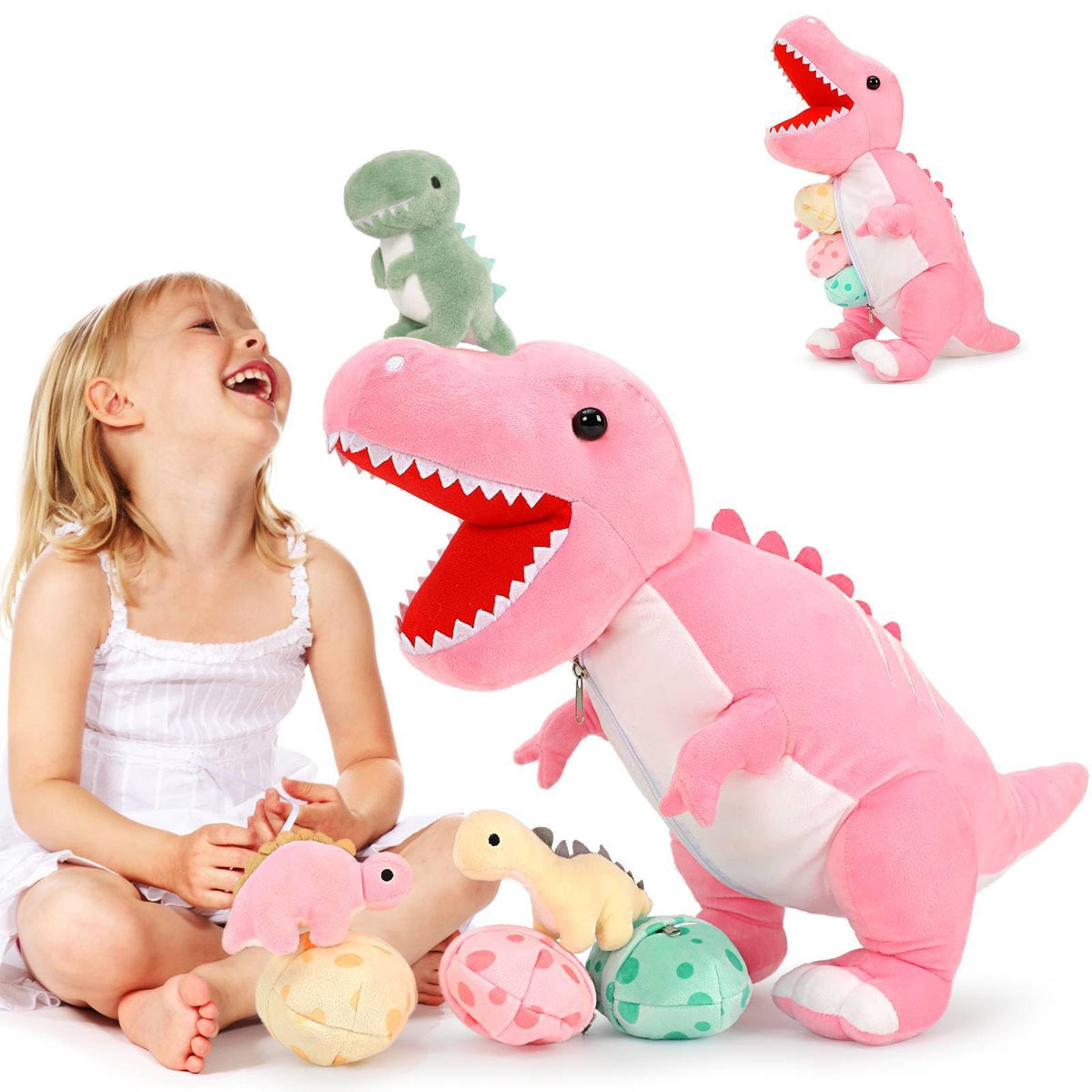 MorisMos giant mommy dinosaur plush, ideal for cuddling and imaginative play
