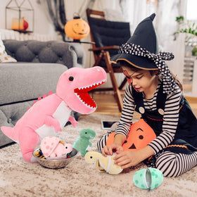 MorisMos dinosaur playset assembly, encourages sharing and imaginative world-building