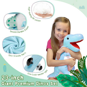 MorisMos dinosaur soft fabric plush for cozy hugs and screen-free fun