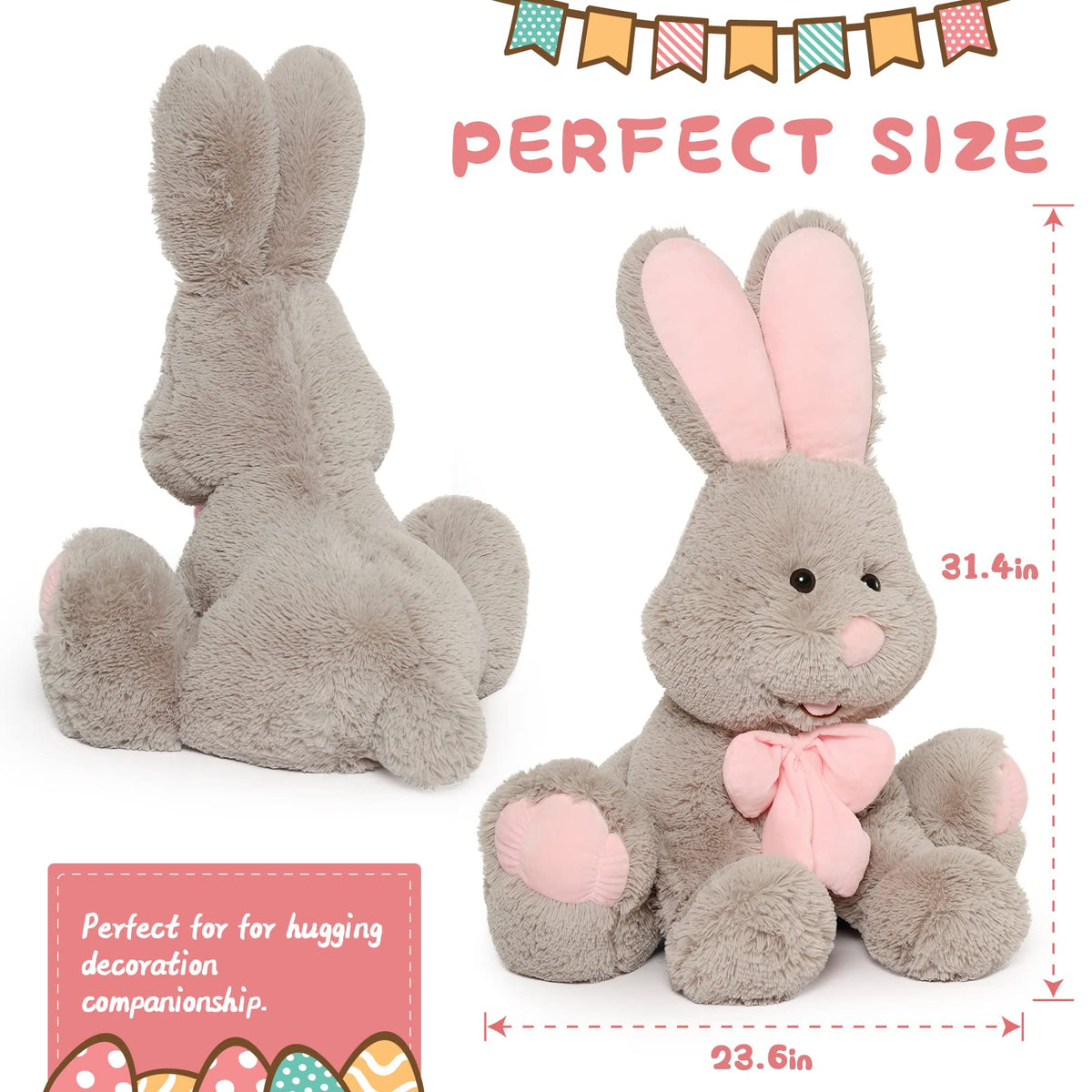 MorisMos Easter decor bunny adds charm to celebrations.