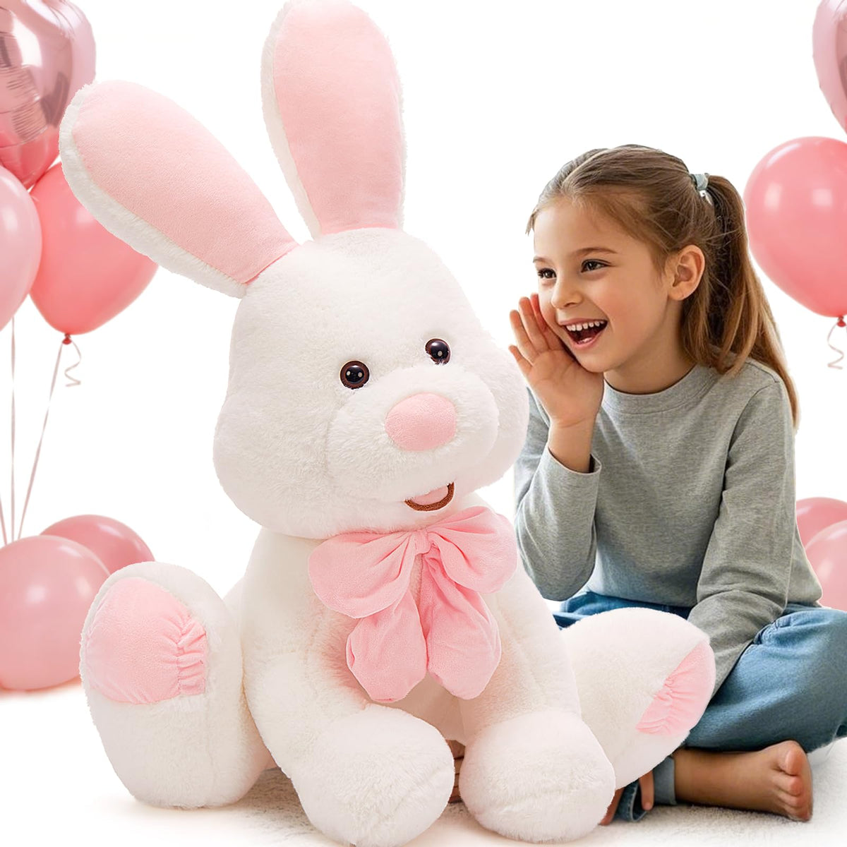 MorisMos Easter decor idea brightens rooms with a charming white bunny.
