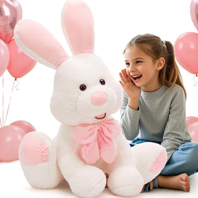 MorisMos Easter decor idea brightens rooms with a charming white bunny.