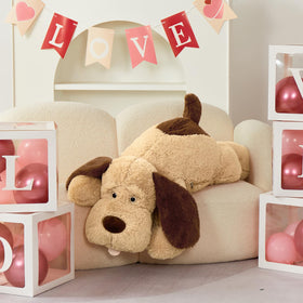 MorisMos giant dog plush showing floppy ears for a cute, comforting look.