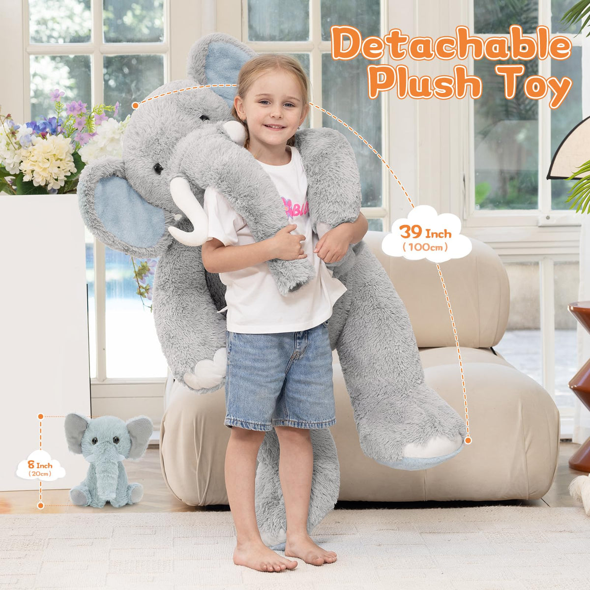 MorisMos plush surface is machine washable for easy care.
