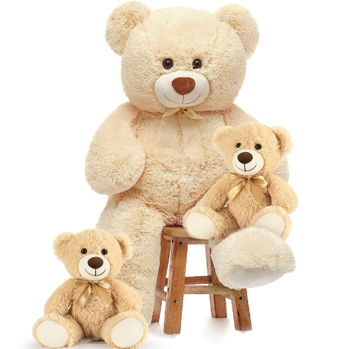 MorisMos 36-inch mom bear ready as a cozy living room centerpiece