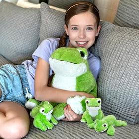 MorisMos green frog family baby1 plush ideal for imaginative pretend play and hugs