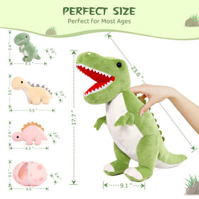 MorisMos plush set is machine washable for easy cleanups.