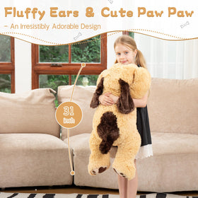 MorisMos large brown dog pillow for living room lounging