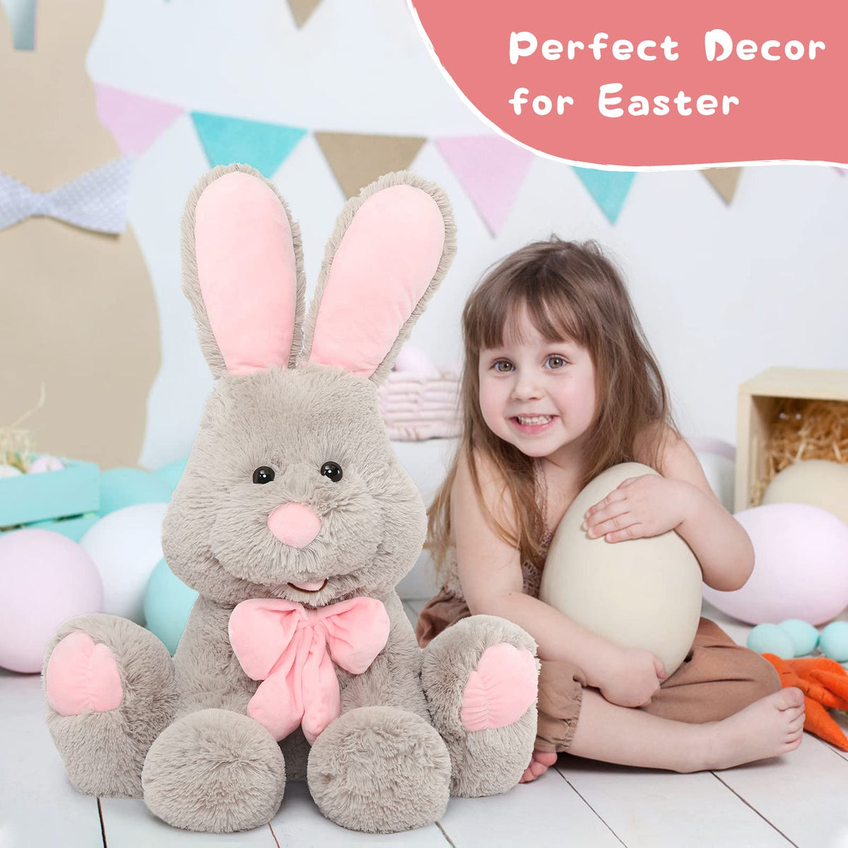 MorisMos bunny with 3D long ears can stand or flop for expression.