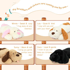 MorisMos oversized brown dog plush pillow for bedtime reading
