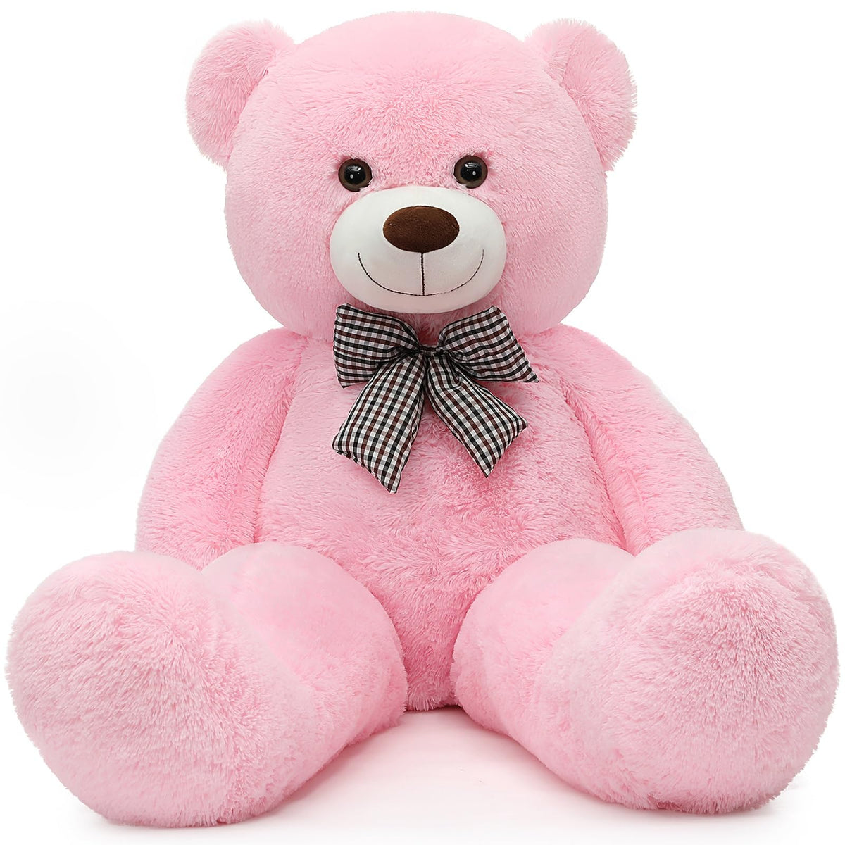 MorisMos pink giant teddy bear 4ft full size, ideal gift for celebrations.