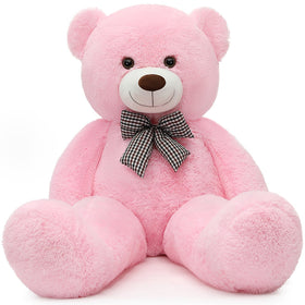 MorisMos pink giant teddy bear 4ft full size, ideal gift for celebrations.