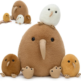 MorisMos kiwi mama plush brown with a long beak for cuddly wildlife play.