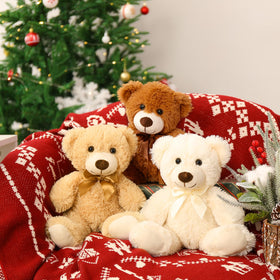 MorisMos safe-certified brown teddy bear, child-friendly and durable.