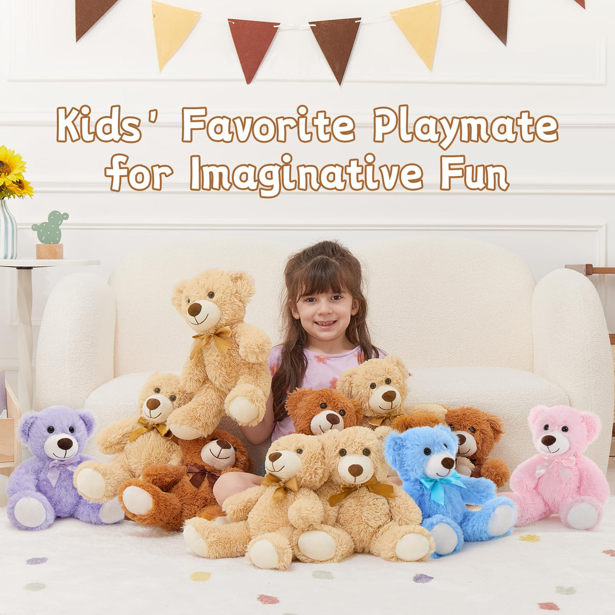MorisMos safety-certified bears with secure eyes for safe cuddling and playtime