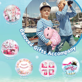 MorisMos soft short-plush fabric on pink sea turtle for gentle hugs