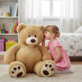 MorisMos Smiling Giant Teddy Bear vacuum-packaged, ready to fluff into a soft friend