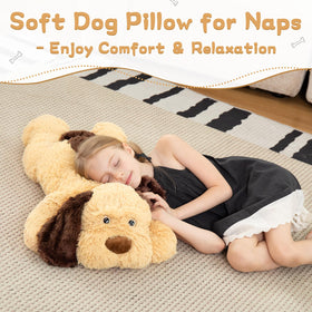 MorisMos soft brown dog stuffed animal 31-inch ideal cuddle partner