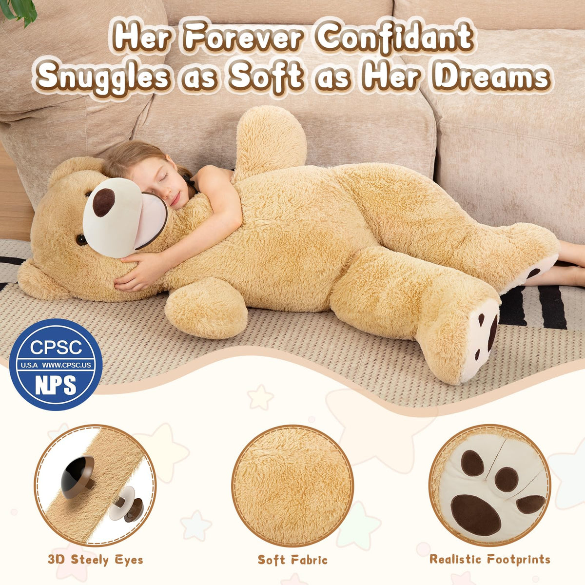 MorisMos soft plush fabric close-up showing silky texture for cuddles