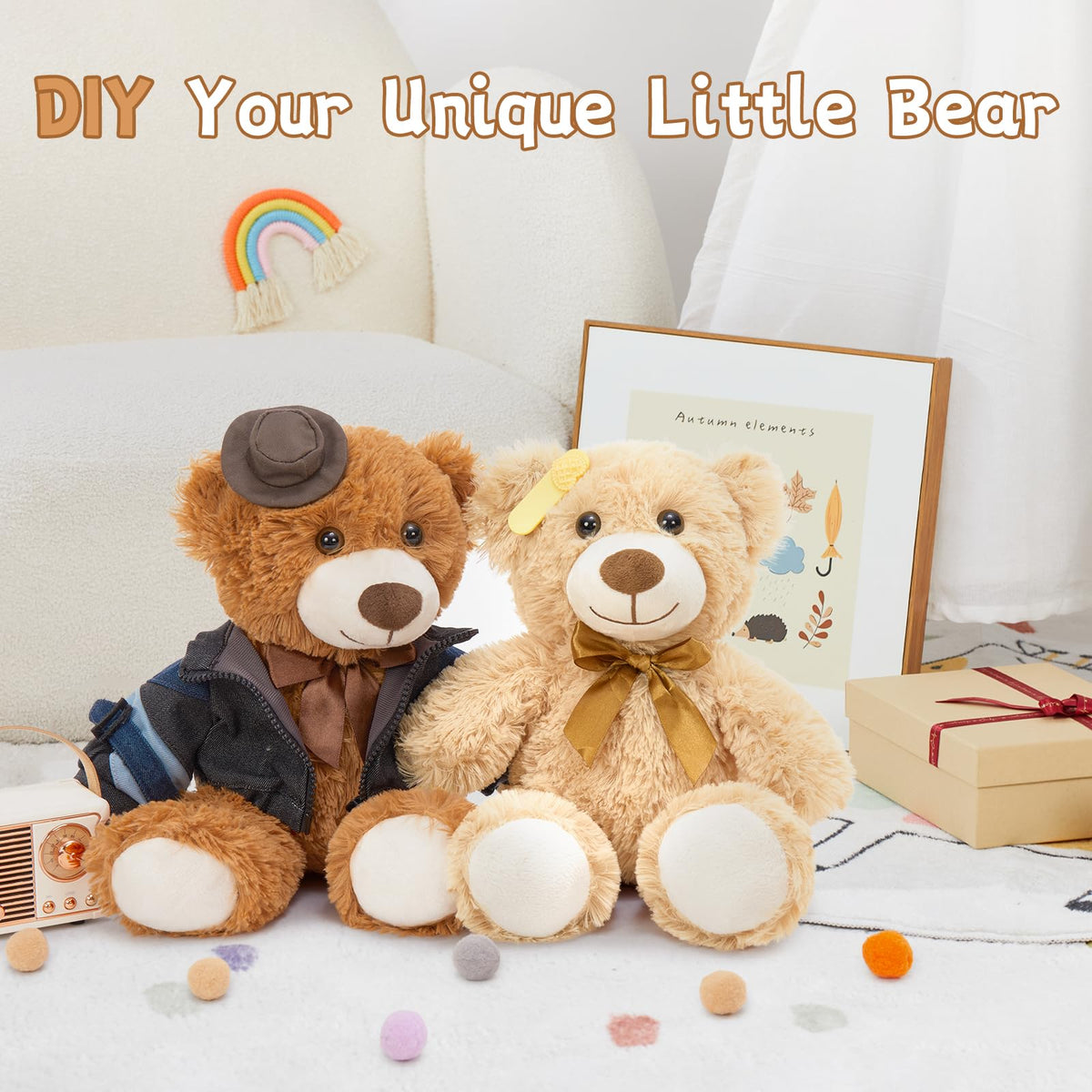 MorisMos soft plush texture teddy bears ideal for cozy home decor
