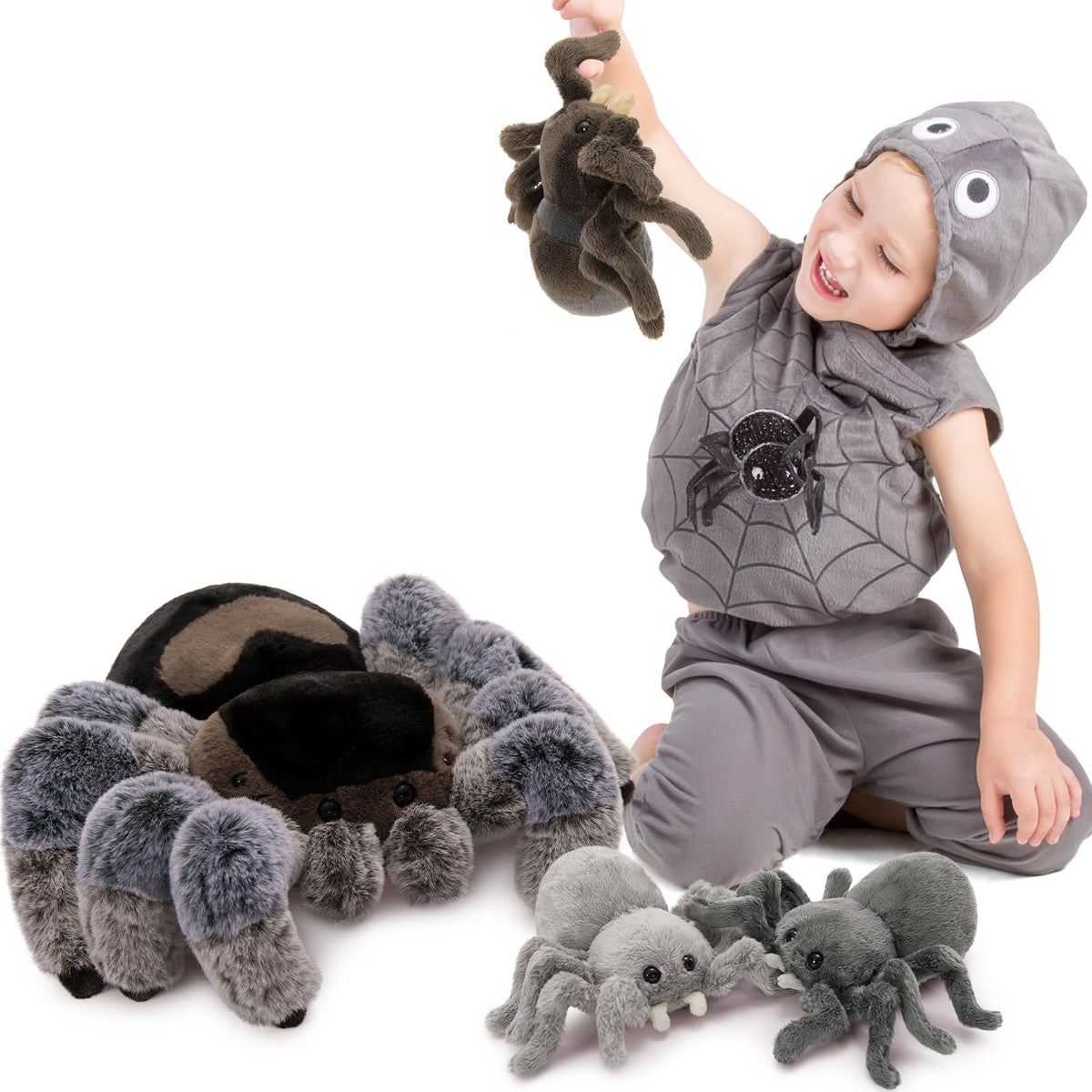MorisMos velvet spider plush, easy care and durable for years of hugs.
