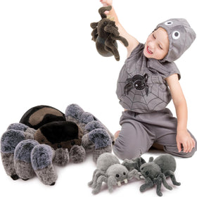 MorisMos velvet spider plush, easy care and durable for years of hugs.