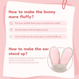 MorisMos surface-washable bunny is easy to clean after play.