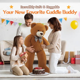 MorisMos teddy bear serves as a bedtime companion for children.