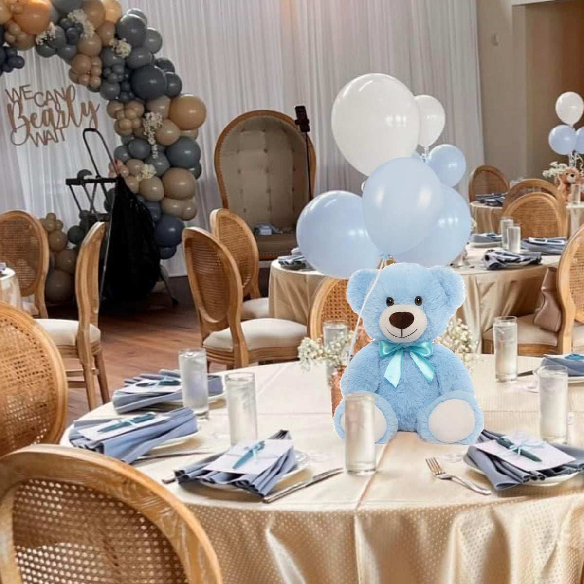 MorisMos teddy bear eyes with reinforcement for lasting play.