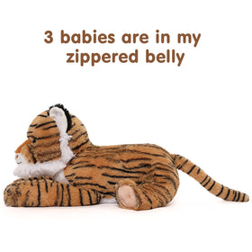 MorisMos tiger plush bedtime-snuggle invites cozy evenings and restful moments