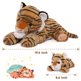 MorisMos tiger plush inside belly-1 with hidden storage for easy toy organization