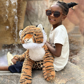 MorisMos tiger plush inside belly-2 demonstrates compact nesting and portability