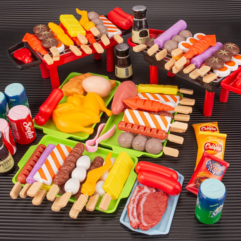 Morita Bokujo 80-piece BBQ playset with two grills for imaginative pretend cooking sessions