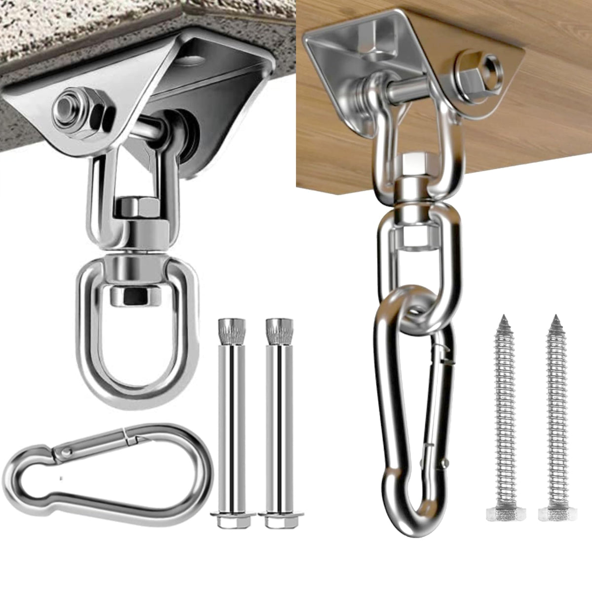 Mornihima hammock chair hanger setup ready for porch or patio.