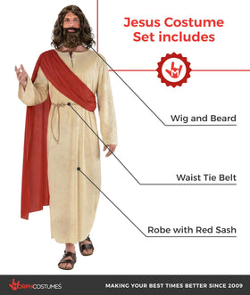 Morph prophet wig and beard for convincing character portrayal.