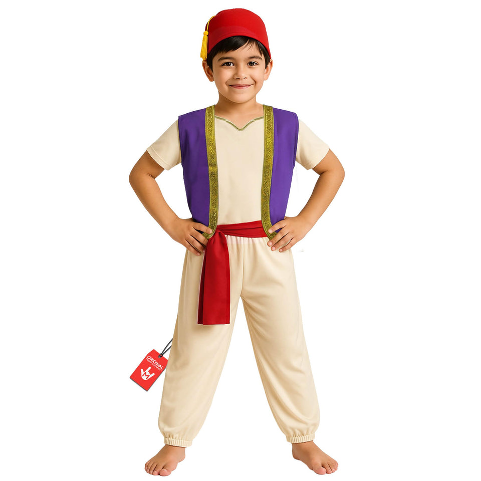 Morph Arabian Prince costume top in cream fabric for comfortable play
