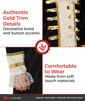 Morph Founding Father pants and buckles offer comfortable movement for performances